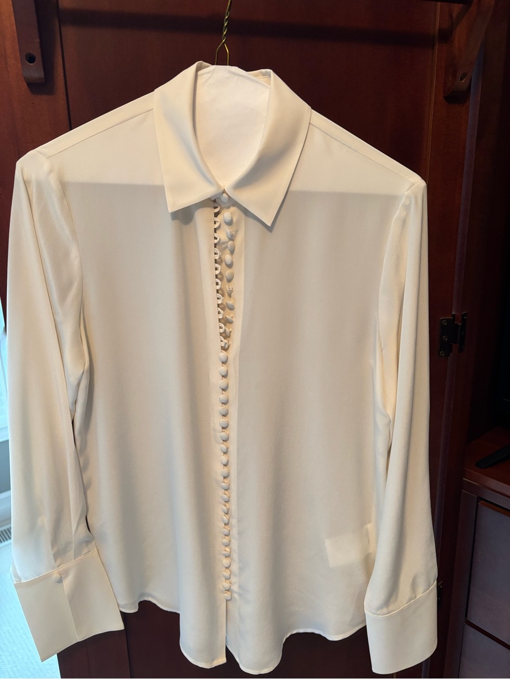 Club Monaco White Silk Blouse